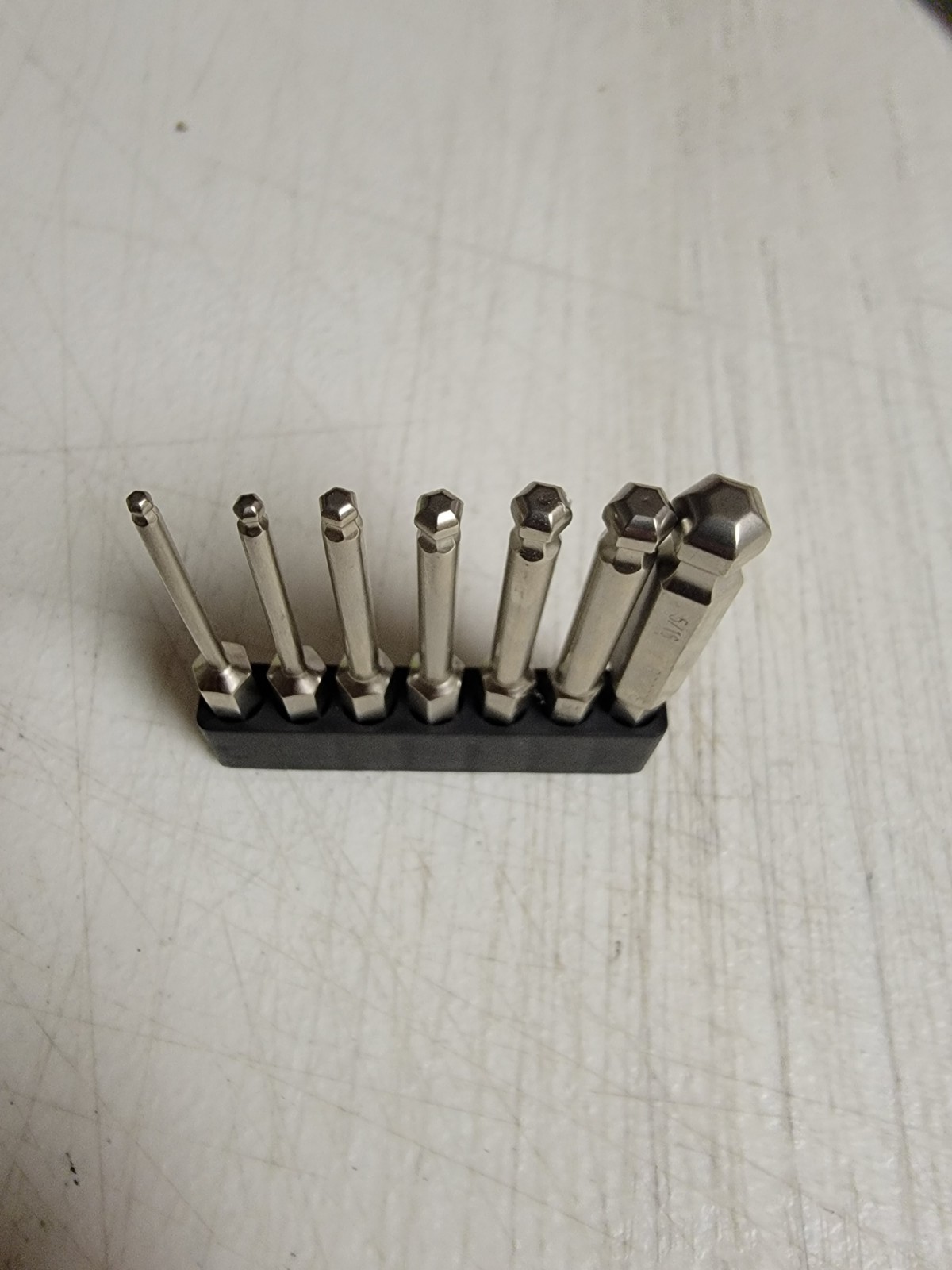 7Pcs SAE Ball End Hex Screwdriver Bit Set Magnetic Ball Head Allen Bits 5/64-5/1 gallery