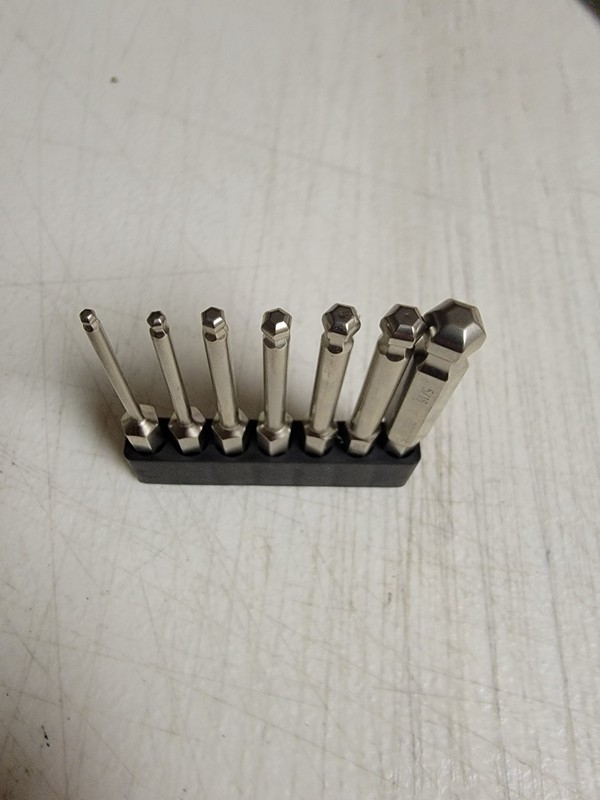 7Pcs SAE Ball End Hex Screwdriver Bit Set Magnetic Ball Head Allen Bits 5/64-5/1 gallery