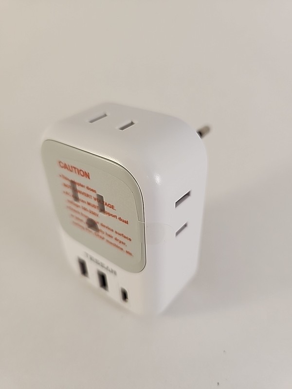 4 Outlet 3USB Power Plug Adapter for US Travel to Spain Italy Greece Europe gallery