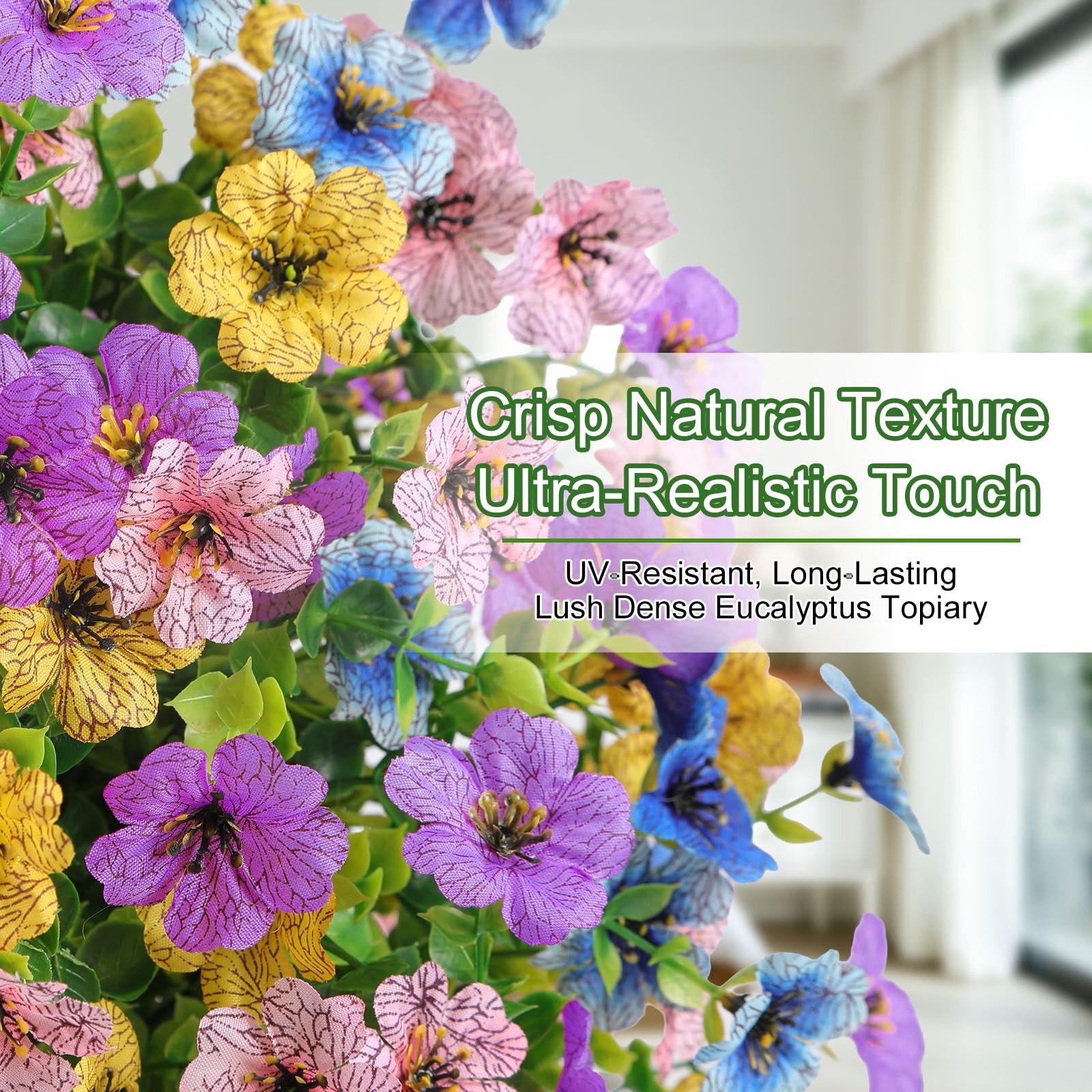 2Pcs 20" Artificial Topiary Ball Flowers for Outdoors, Spring Decoration with... gallery