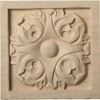 Ekena Millwork ROS03X03LFAL Rosette, 3 1/2"W x 3 1/2"H x 3/4"P, Alder gallery