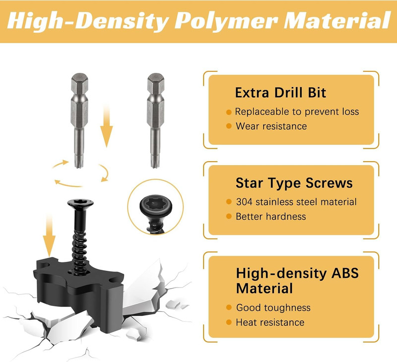 200 Pack Hidden Deck Fasteners for Composite Decking Board, Composite Decking Cl gallery
