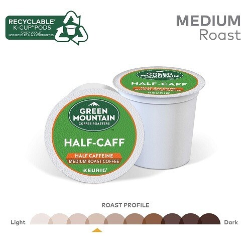 Green Mountain Coffee Roasters Half-Caff Medium Roast Coffee K-Cups, 192 Count gallery
