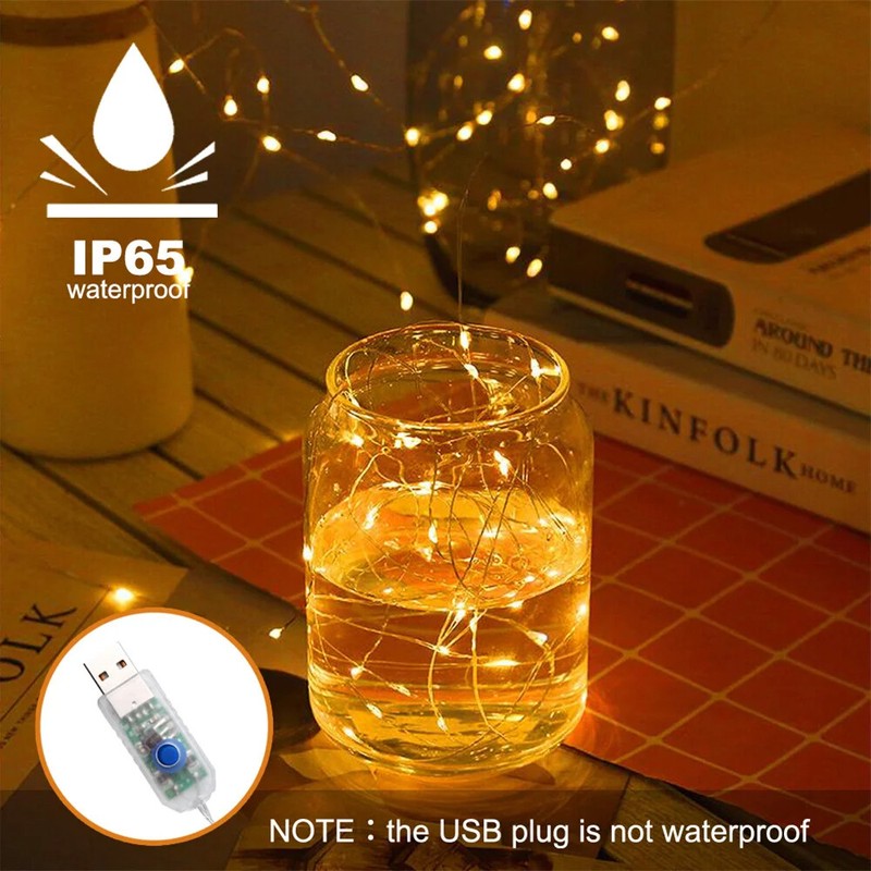 1m-10m USB LED String Light 8 Modes Decoration Holiday Outdoor Home Party Lights gallery