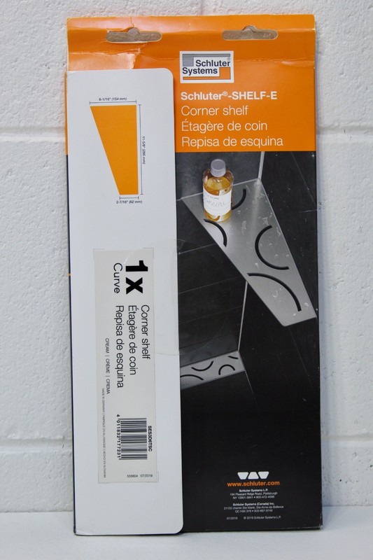Schluter Systems Shelf-E Quadrilateral Corner Curve CREAM SES3 D6 TSC gallery
