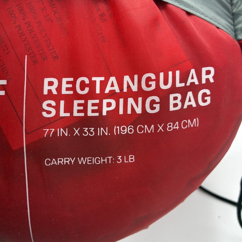 Magellan Outdoors Rectangular Sleeping Bag 45°F 77x33in Camping Hiking Red gallery
