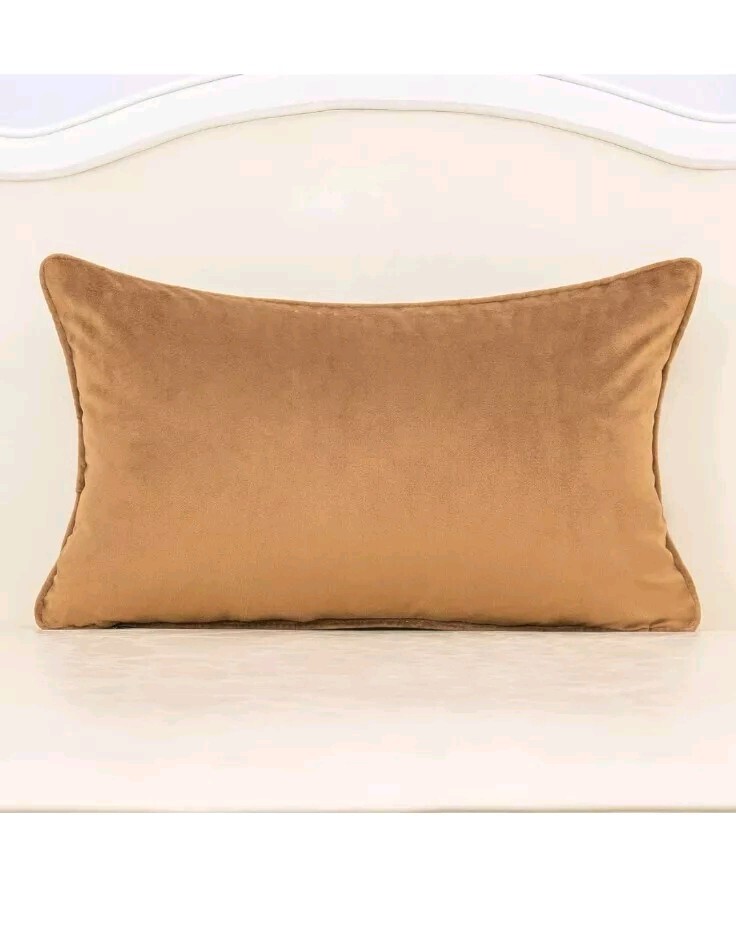 Rectangle Pillow Geometric Plaid Embroidery Cut Velvet Cushion Case Luxury ... gallery