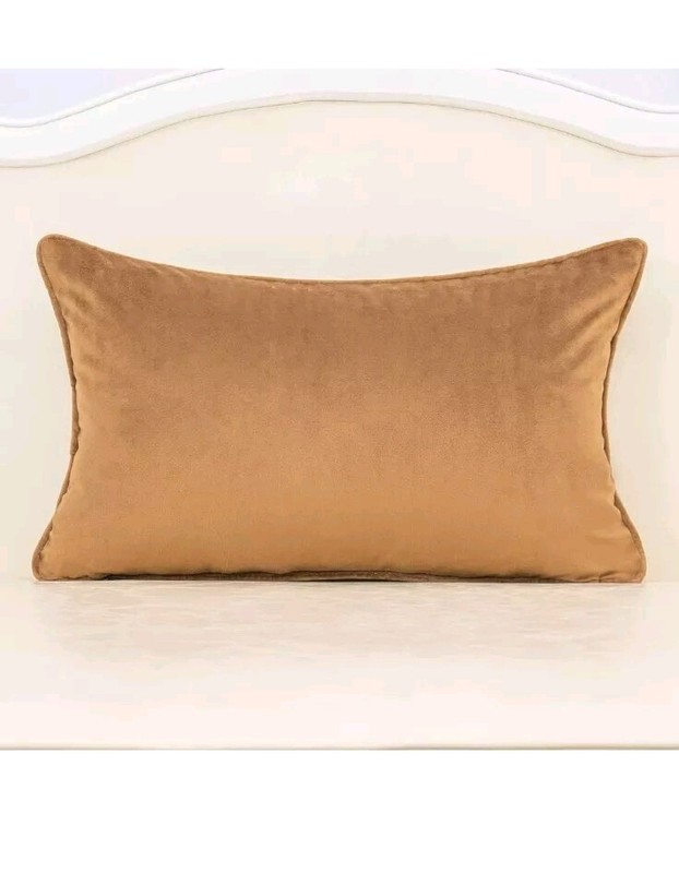 Rectangle Pillow Geometric Plaid Embroidery Cut Velvet Cushion Case Luxury ... gallery