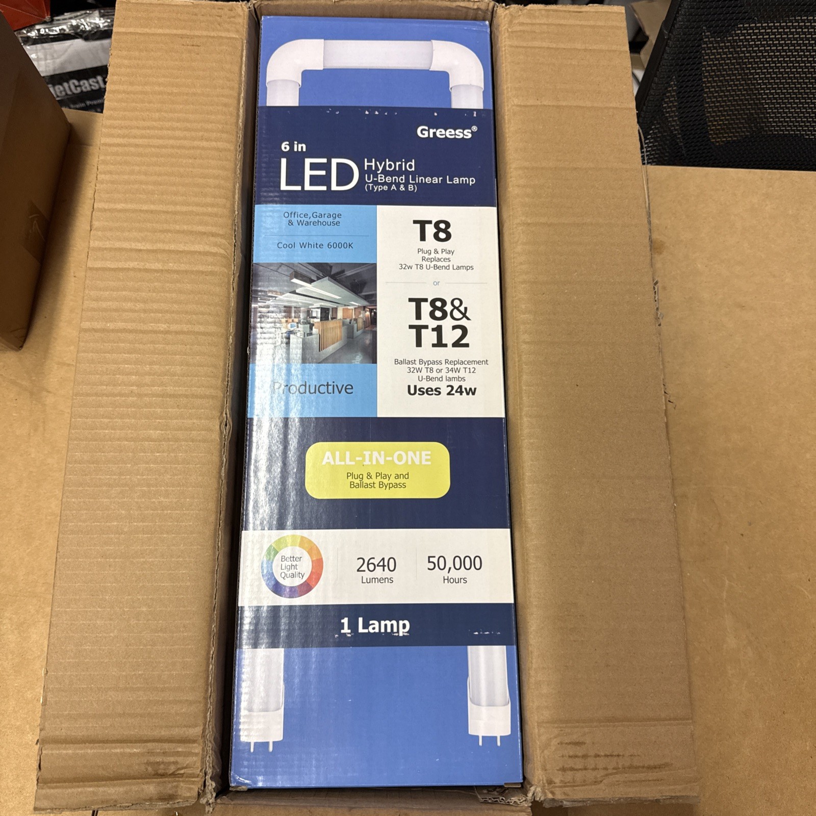 Greess 6-Inch LED Hybrid U-Bend Linear Lamp (Type A & B) / New(4) In Box gallery