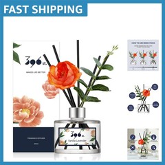Peony Flower Reed Diffuser Set – Vanilla Lavender 200ml for Cozy Ambiance