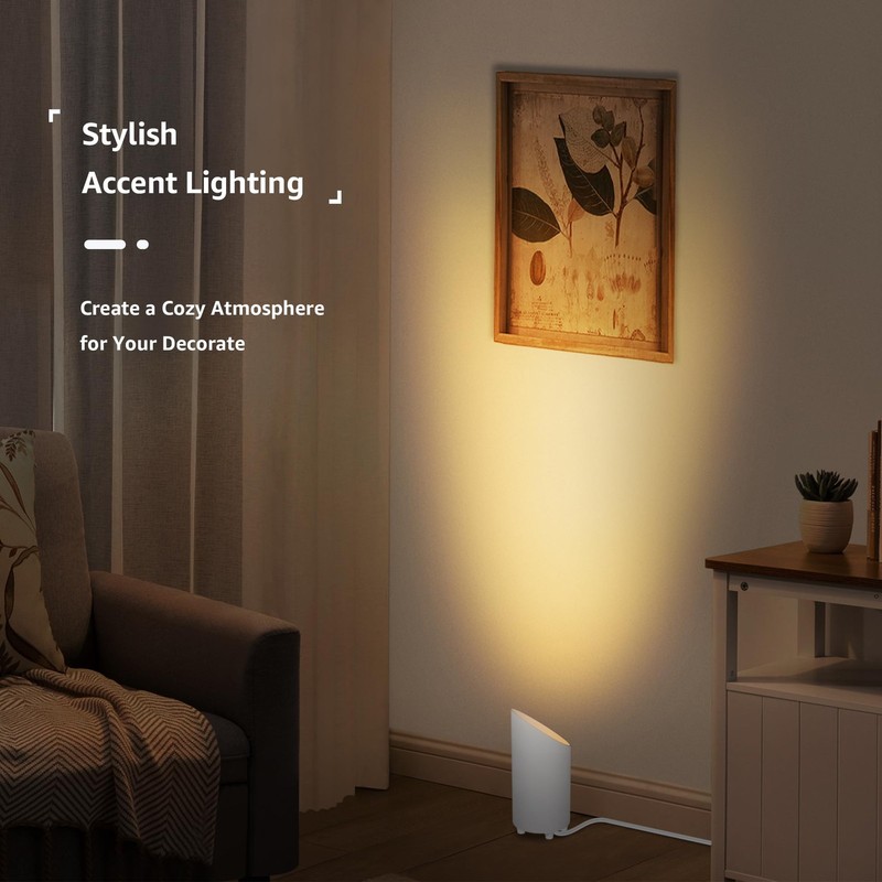 2 Pack Uplighting Indoor Floor Can Light, 5W Up Lights with 2700K LED GU10 Bu... gallery