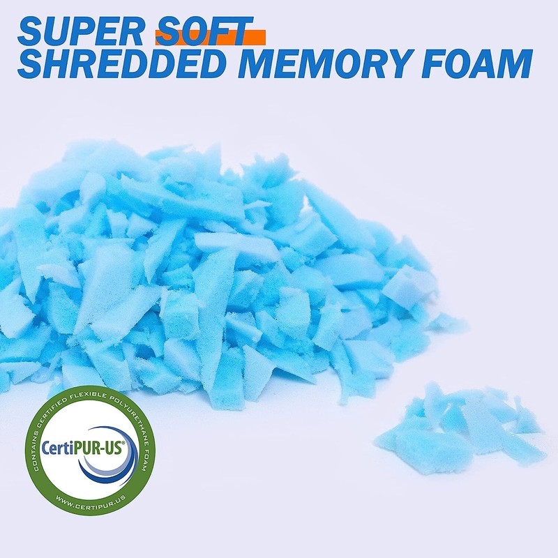 Versatile Multipurpose High-Density Memory Foam Filling - 10 Pounds - Blue gallery
