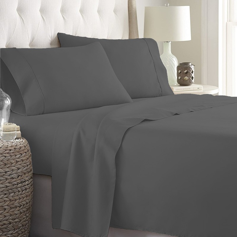 Select Bedding Set 1000 Thread Count 100% Egyptian Cotton Gray Solid gallery