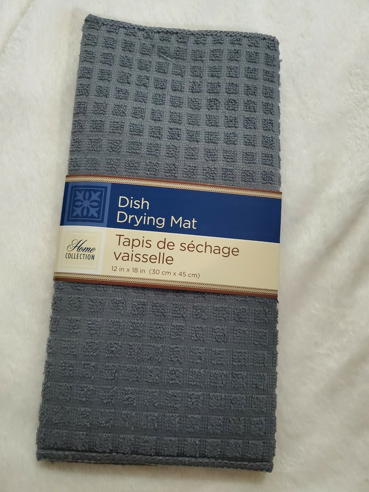 Microfiber Dish Drying Mat 12" X 18" Grey Machine Washable Tumble Dry gallery