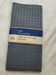 Microfiber Dish Drying Mat 12″ X 18″ Grey Machine Washable Tumble Dry
