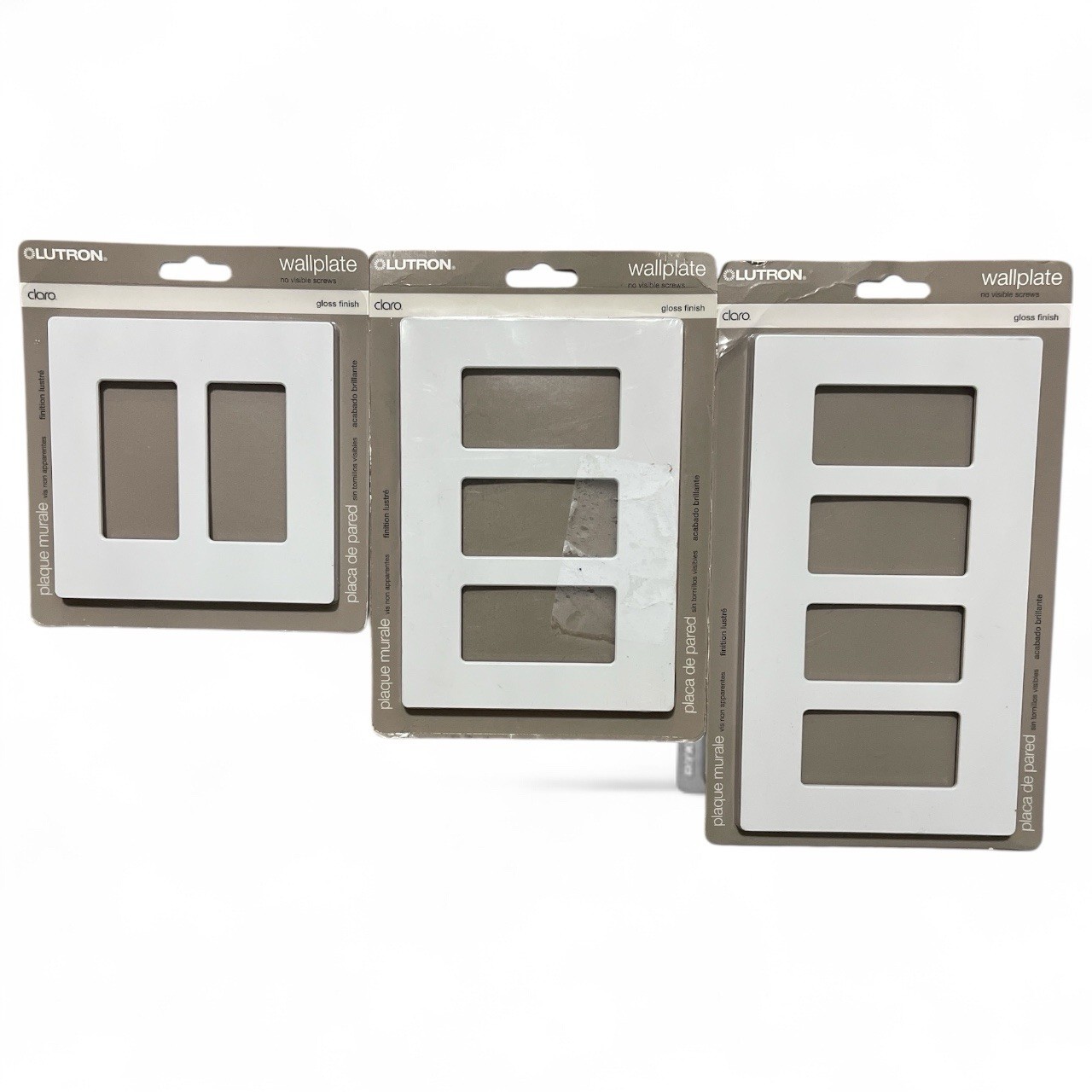 Leviton Claro No Visible Screws Wallplates. White Gloss Finish (F) gallery