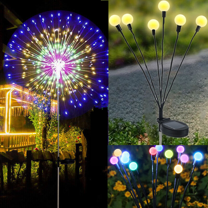 150LED Solar Fairy Firework Lights Outdoor Waterproof Path Lawn Garden Decor Lam gallery