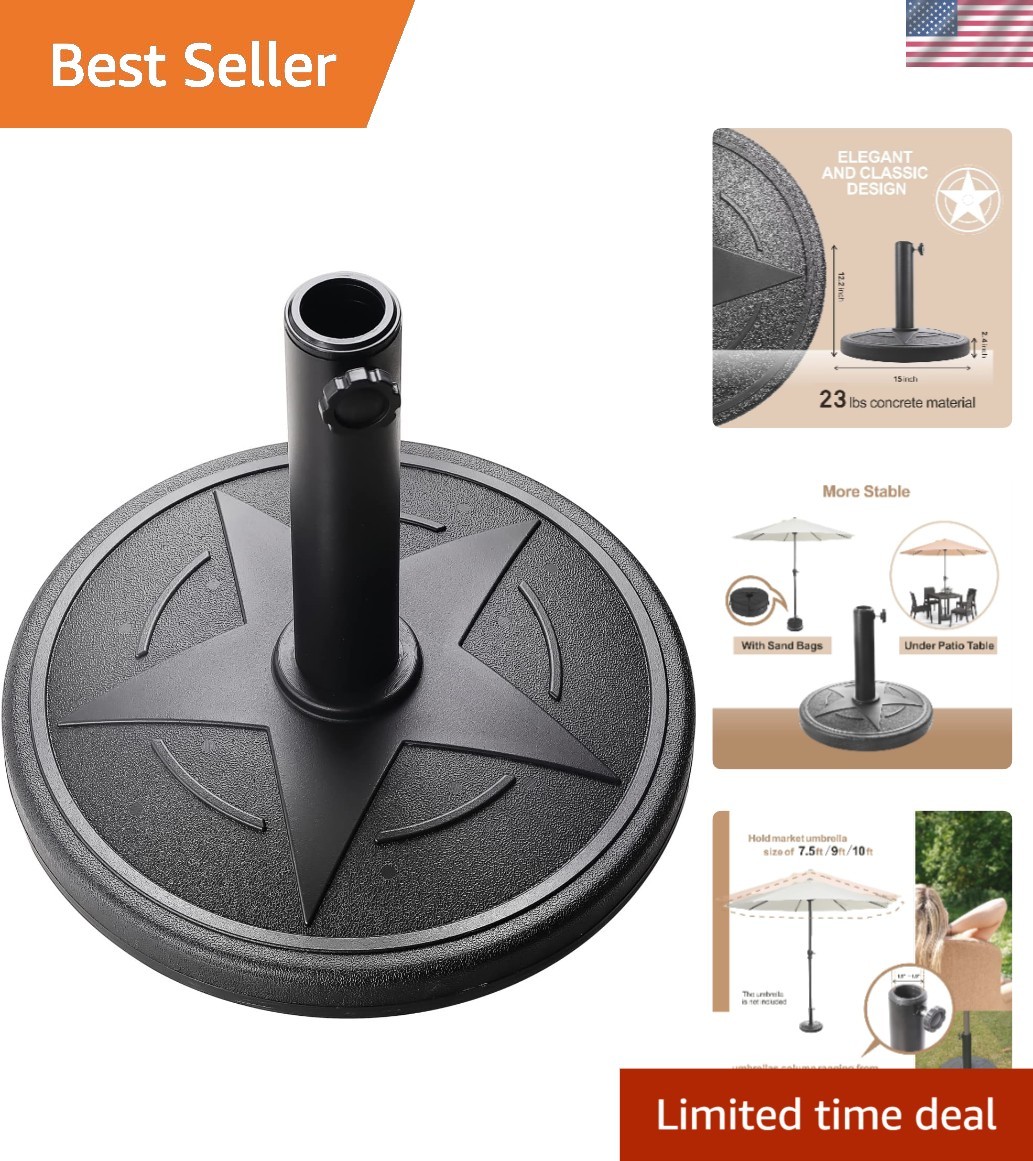 23lbs Weighted Patio Umbrella Base - Elegant and Easy to Assemble Outdoor Stand gallery