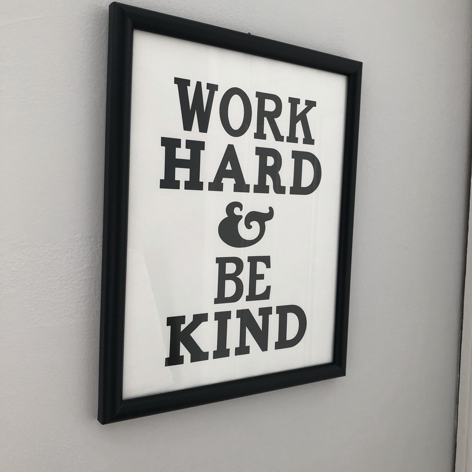 WORK HARD & BE KIND FRAMED WALL ART by CANTON BOX CO. gallery