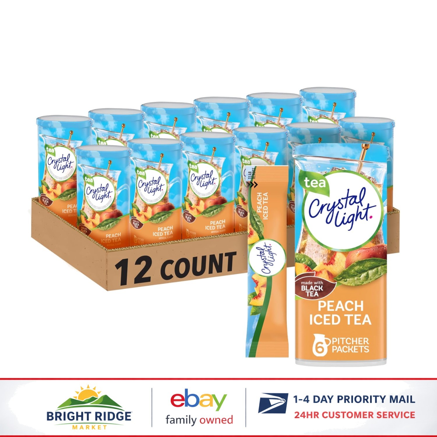 Artificially Flavored Peach Iced Tea Mix, 72 Packets for Quick Refreshment gallery