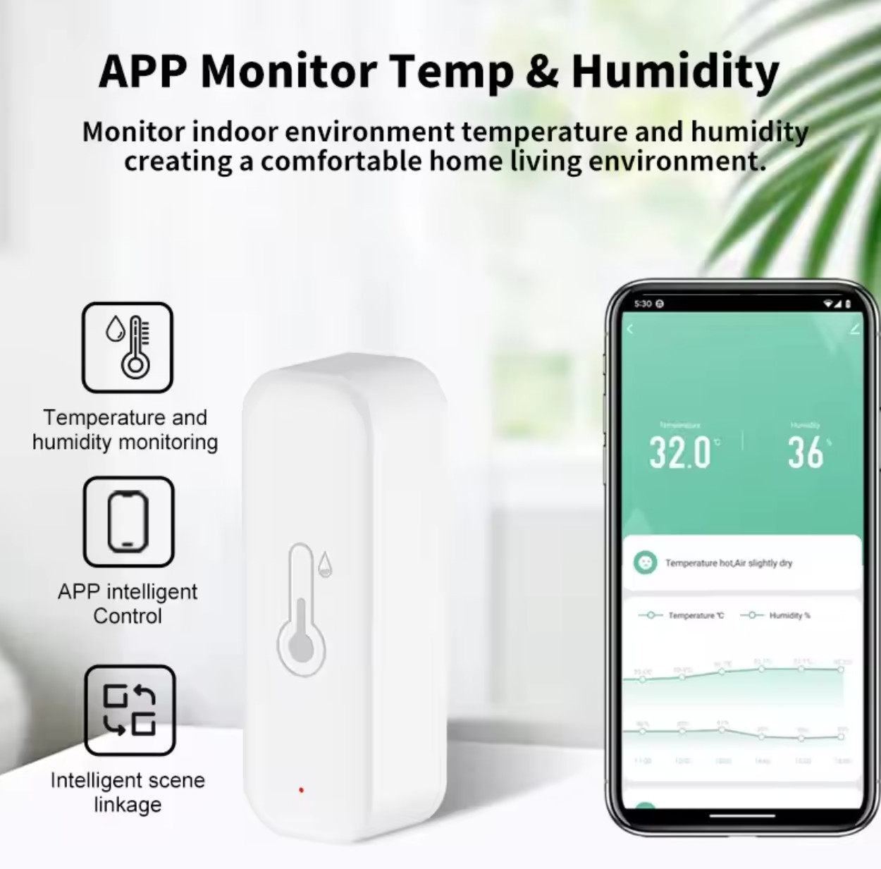 Tuya WiFi Temperature and Humidity Smart Home Thermometer Hygrometer APP Remote gallery