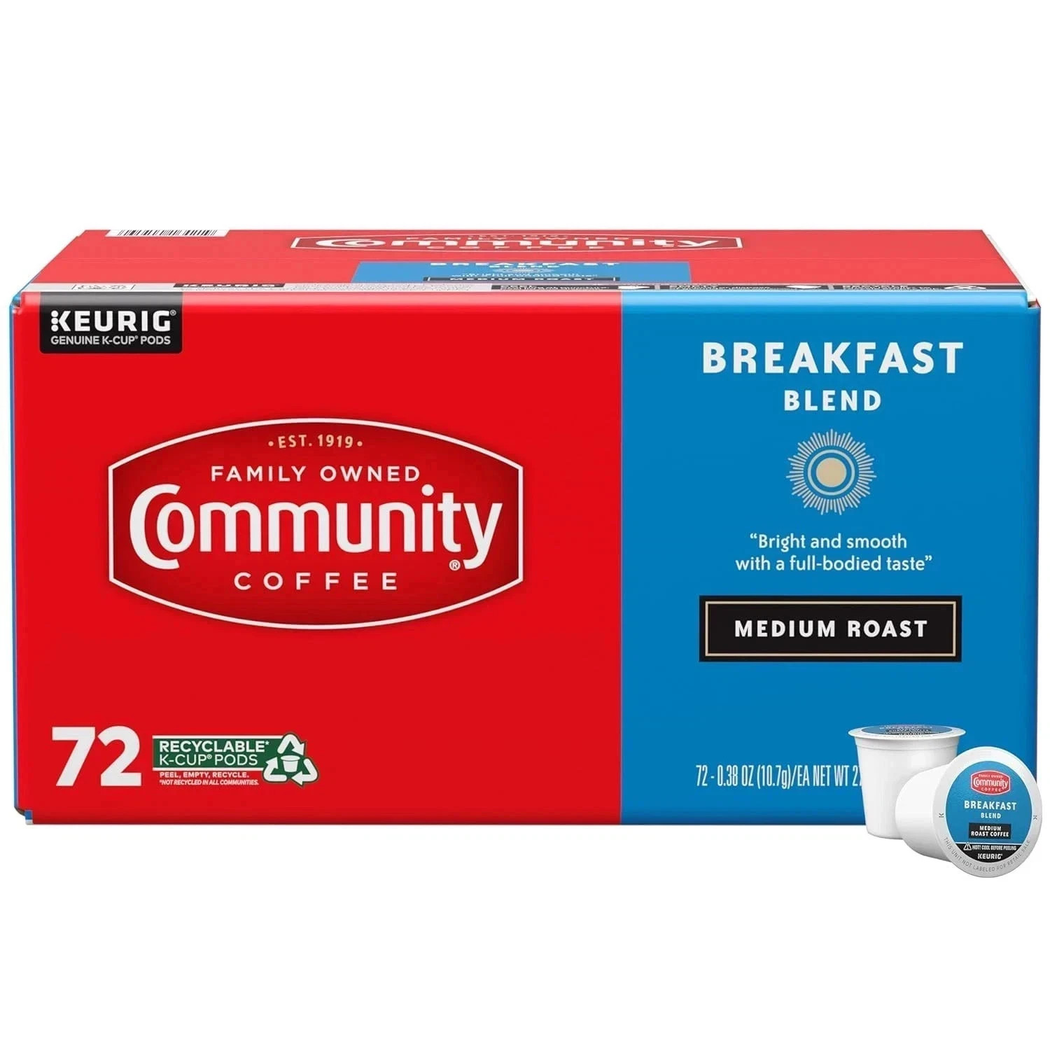 Community Coffee by Medium Roast Breakfast Blend Coffee Pods – 72 Pods gallery