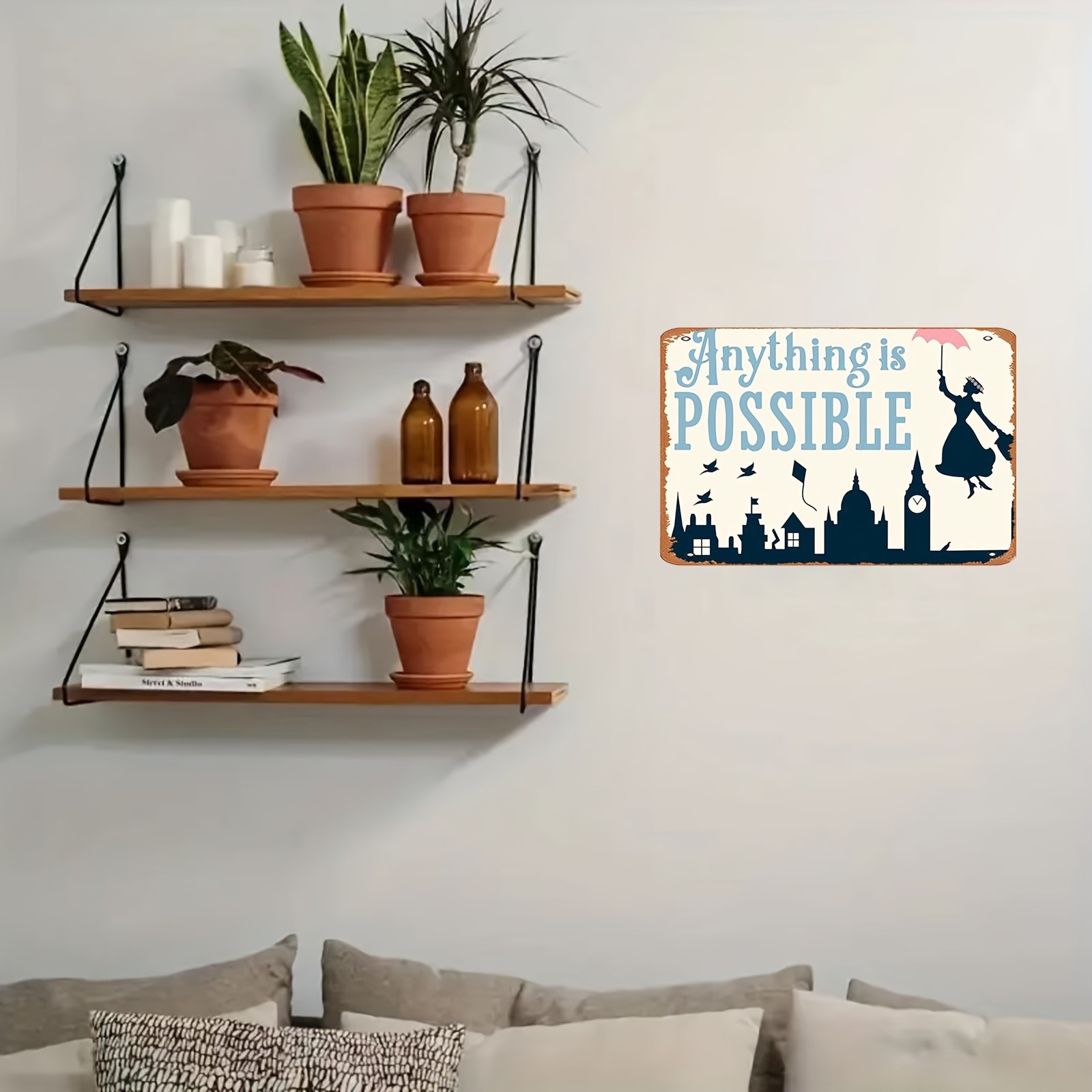 Mary Poppins (Anything Is Impossible) Tin Metal Signs Signage 8x12 inches, Vinta gallery