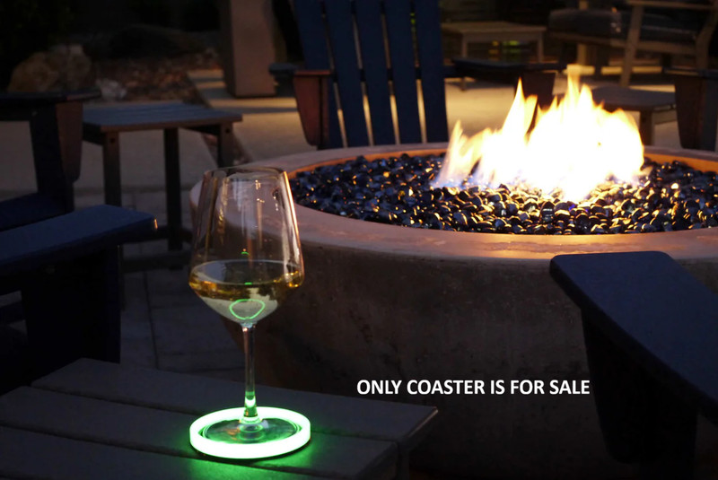 TEC Accessories Embrite LumaRing Coaster With Green Glow Indoor/Outdoor USA MADE gallery