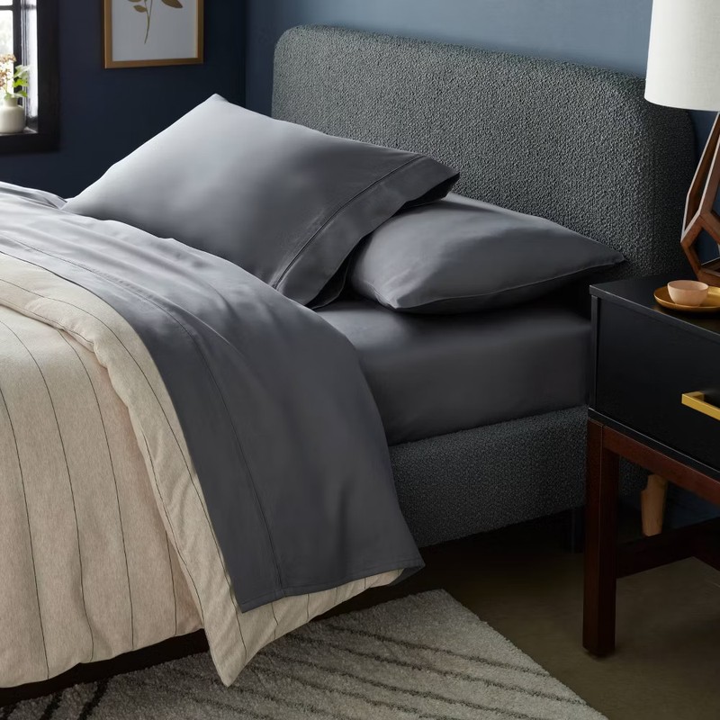 Full 320 Thread Count Cool TENCEL Lyocell Sheet Set Gray - Threshold gallery