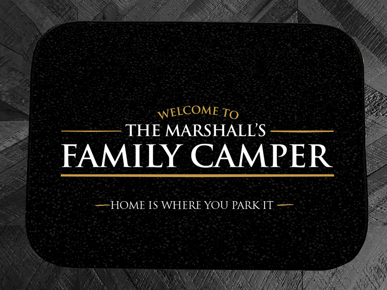 Personalised Campervan mat - Motorhome Door Black mat 44cm x 32cm SC102 gallery
