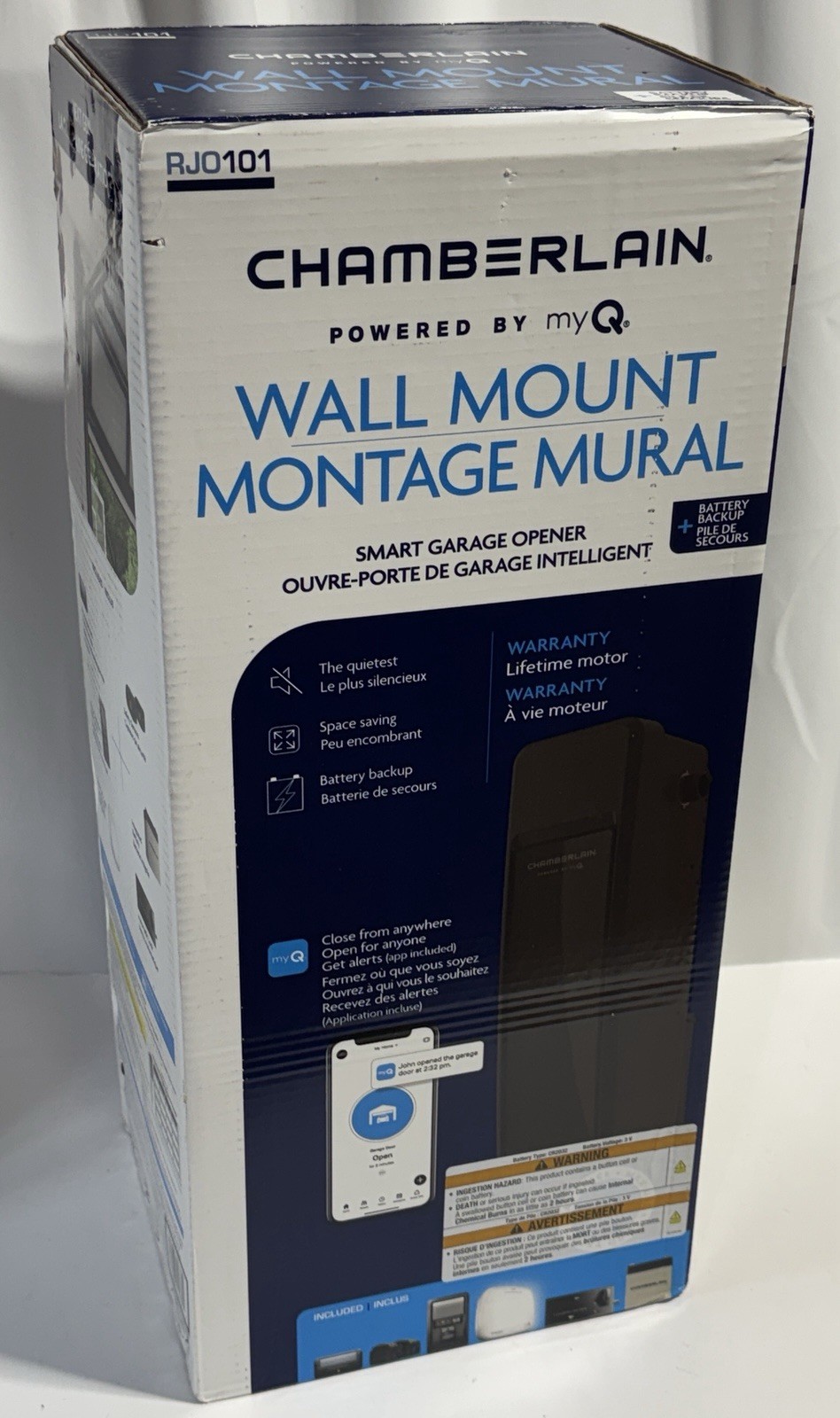 Chamberlain RJO101MC MyQ Wall Mount Smart Garage Opener System w/ Battery Backup gallery