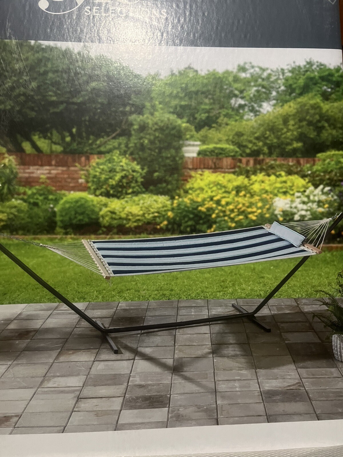1 Person Weather Resistant Poly Rope And Fabric Hammock With Stand gallery
