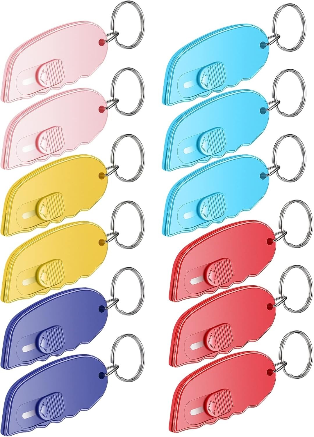 12 Pack Mini Box Cutter Portable Mini Keychain Box Cutter with Auto Retractable gallery