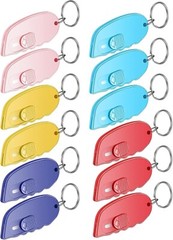 12 Pack Mini Box Cutter Portable Mini Keychain Box Cutter with Auto Retractable