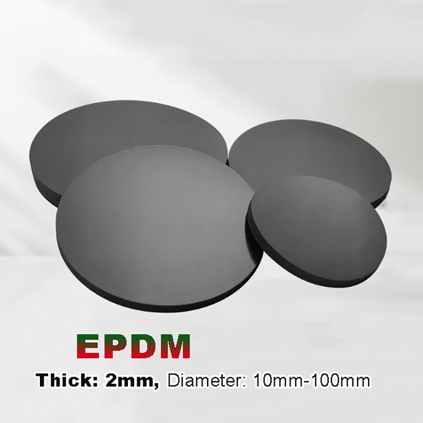 Round Solid EPDM Rubber Disc Discs Pads | Diameter: 10mm-100mm | Thickness 2mm gallery