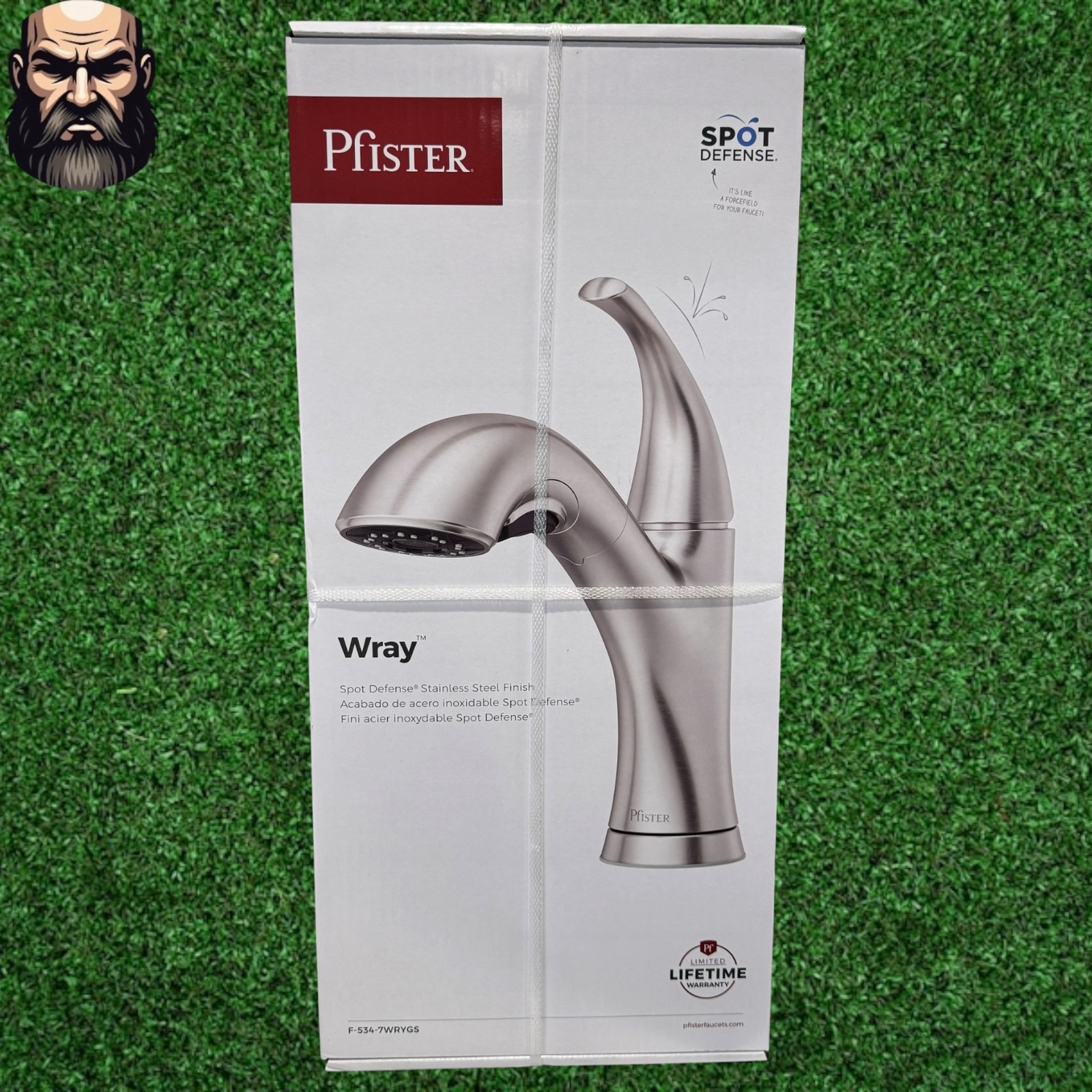 Pfister Wray Single-Handle Pull-Out Kitchen Faucet w/ Deckplate, Stainless Steel gallery
