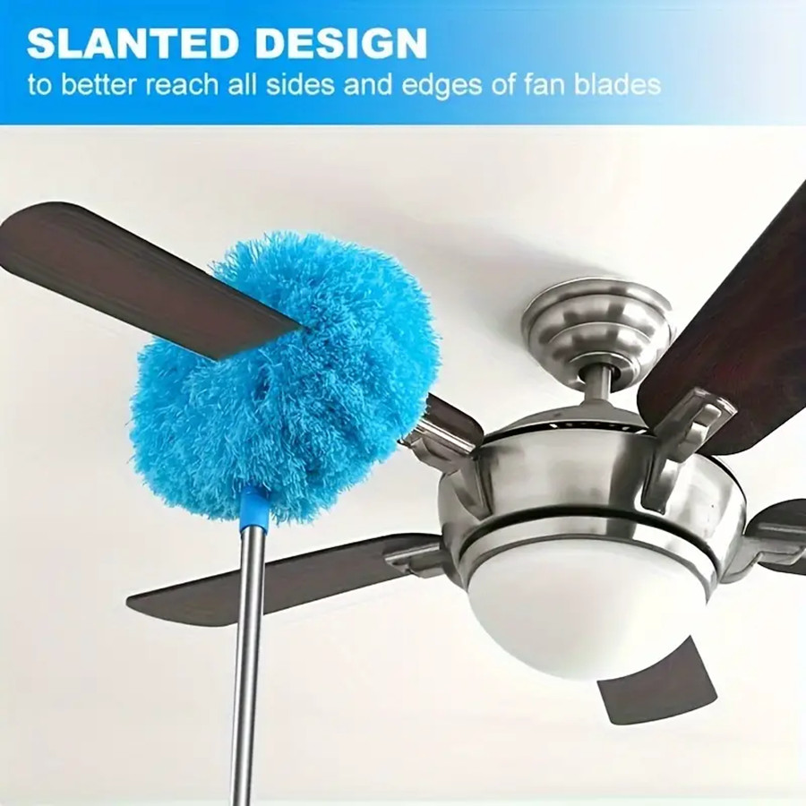 Extendable Ceiling Fan Duster, Long Reach Ring Brush for Easy Dust Cleaning gallery