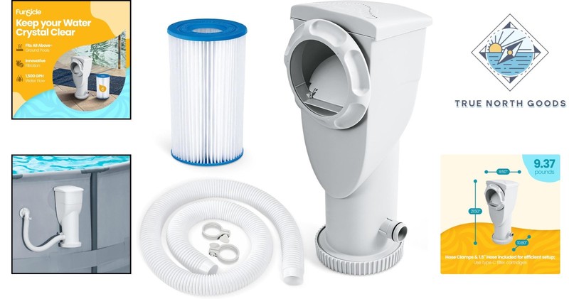 Compact SkimmerPlus 2-in-1 Filter Pump & Skimmer for Easy Pool Maintenance gallery