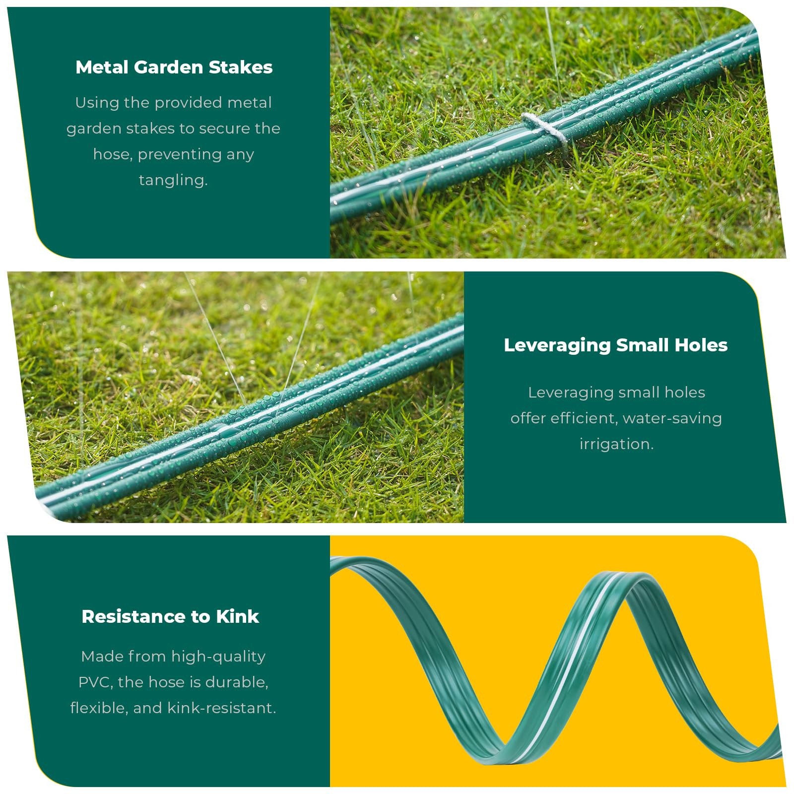Sprinkler Soaker Hose 75ft for Garden Lawn, Watering Pipe with Holes, High-Ef... gallery