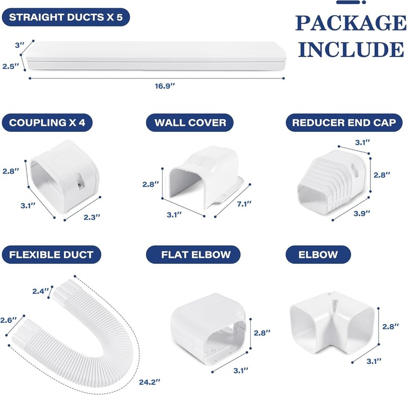 Mini Split Line Cover Kit - White gallery