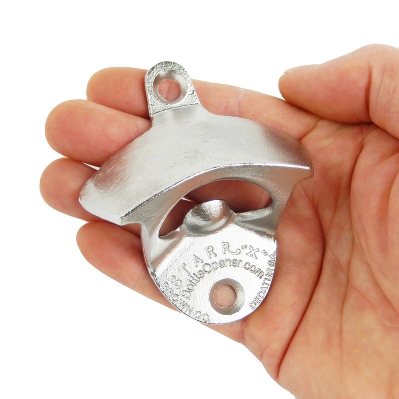 Starr X Plain Solid Stainless Steel Beer Soda Bar Bottle Opener Wall Mounted gallery