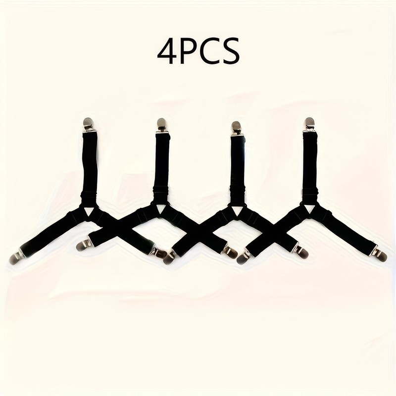 Triangular Bed Sheet Holders 4 Black anti Slip Practical Household Items gallery