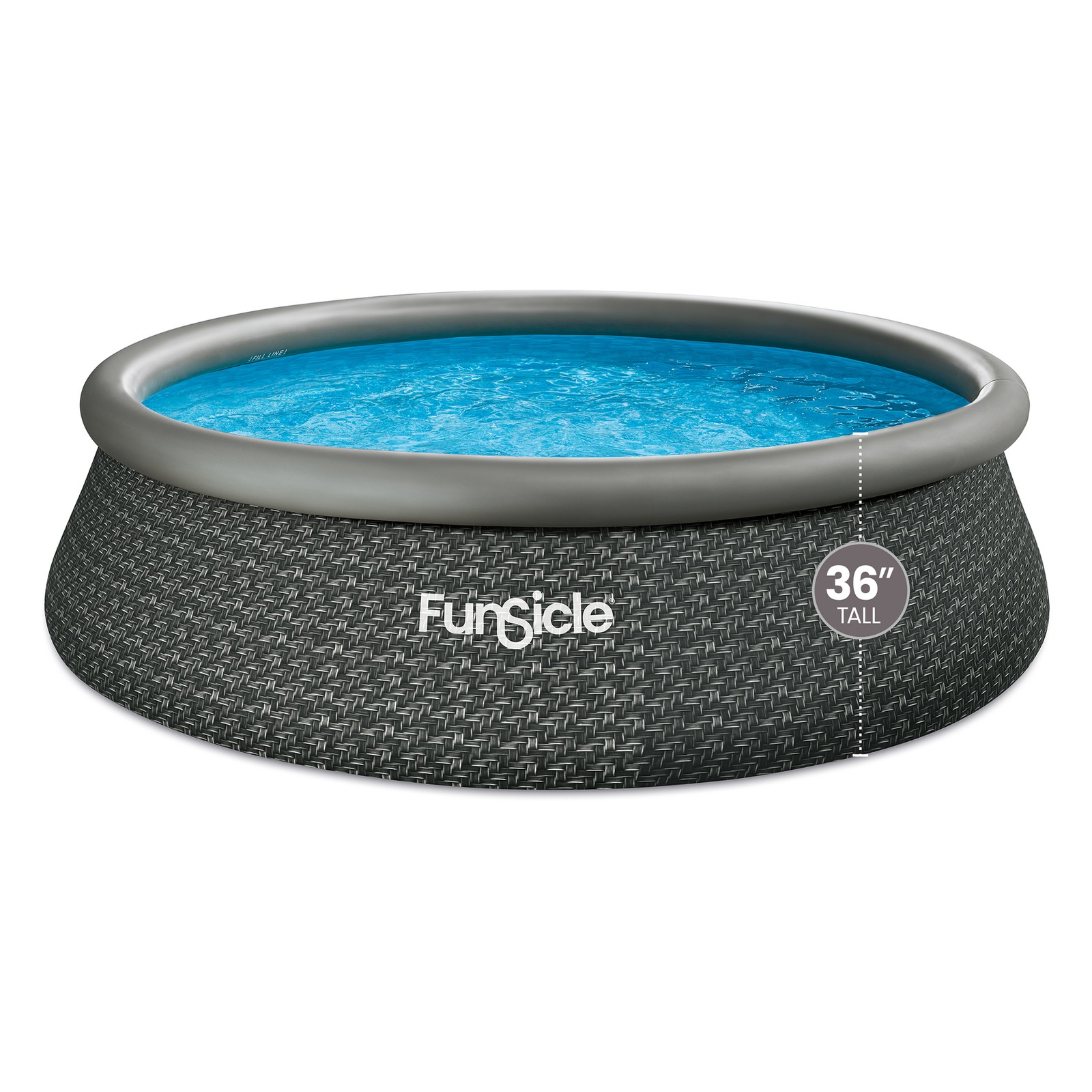 Funsicle 12' x 36" QuickSet Inflatable Ring Top Outdoor Above Ground Pool w/Pump gallery