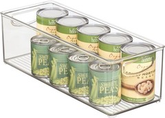 mDesign Plastic Stackable Kitchen Organizer – Storage Bin with Handles