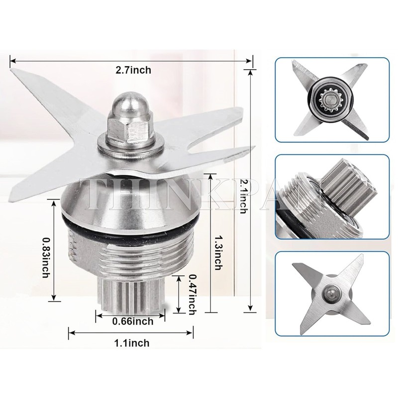 Replacement Blender Blade 104675 with Drive Socket 891-802 Fit for Vitamix 5200 gallery