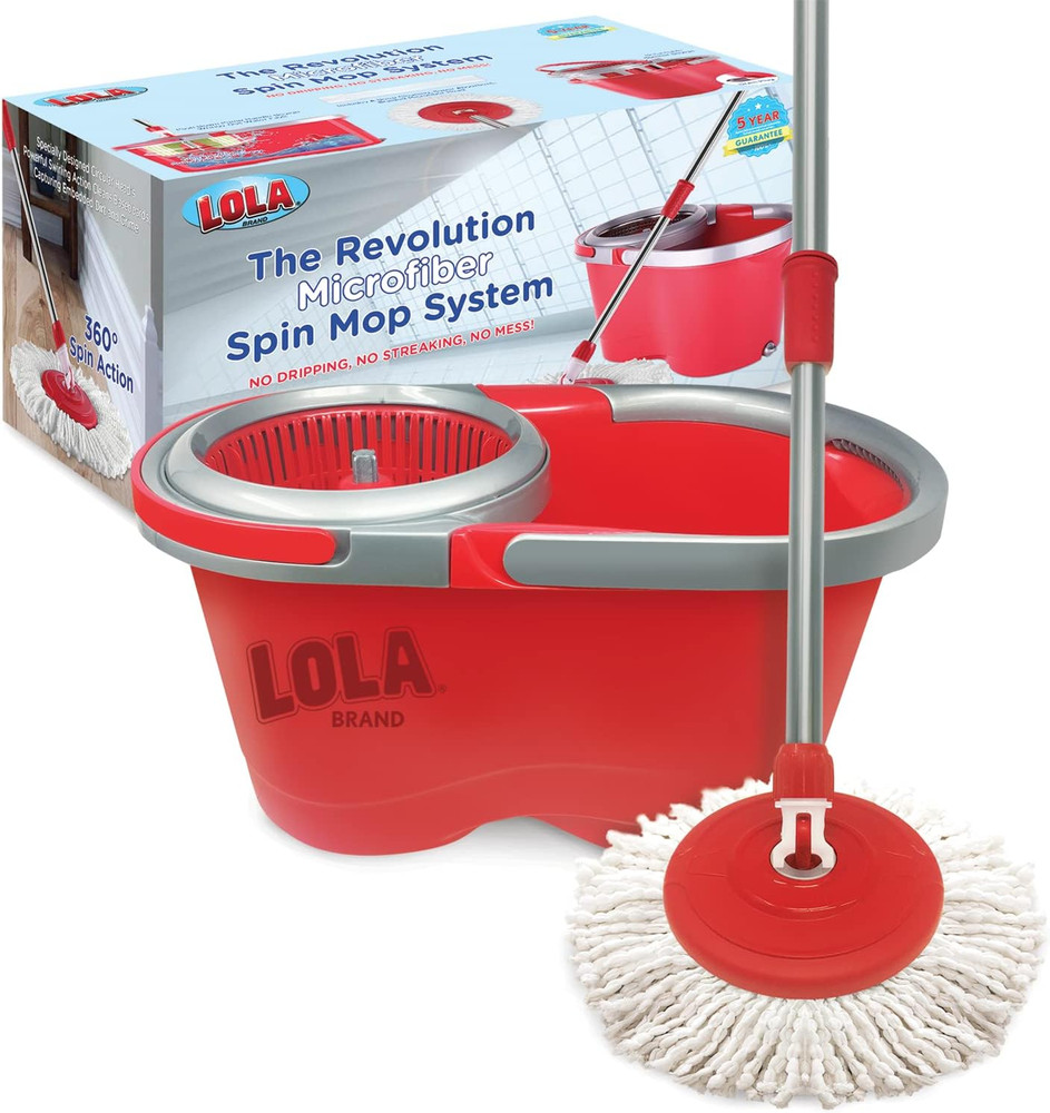 Revolution Microfiber Spin Mop System with 360° Action for All Hard Floors