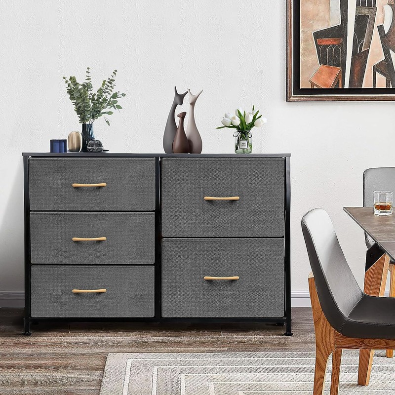 5 Drawer Dresser Storage Organizer Chest Tower Bedroom Living Room Closet gallery