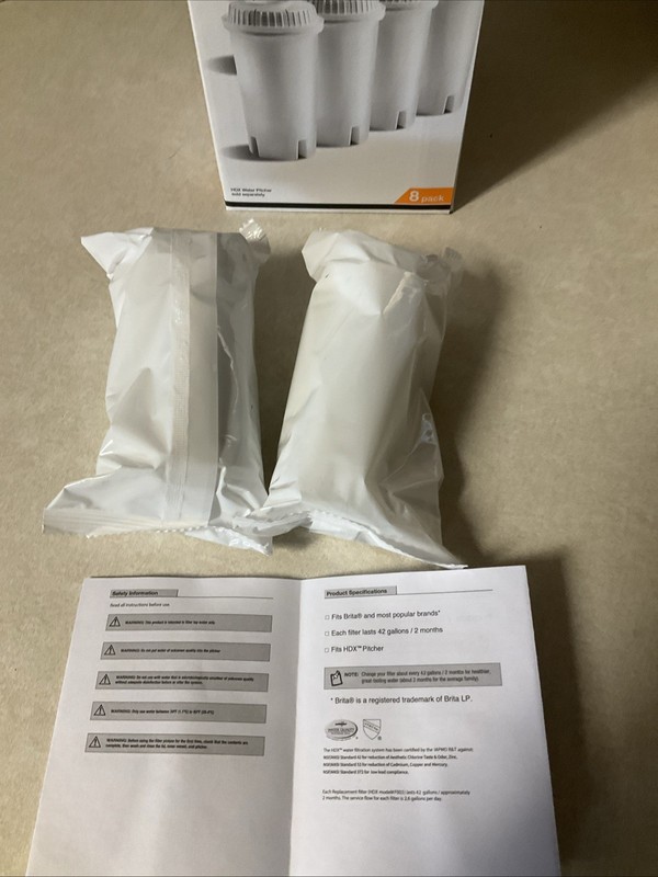Compatible W/ Brita Pitchers 8-Pack Universal Water Filter Cartridges HDX F003 gallery