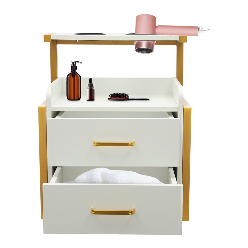 2 Drawer Wall Mounted Salon Storage Cabinet, Storage Cabinet For Hair Salon gallery