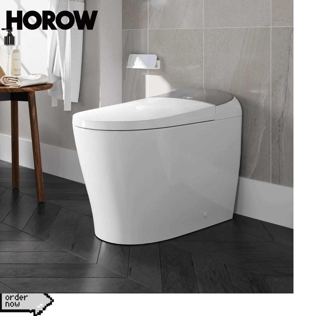 Toilet Smart Bidet LED Temp Display Elongated Toilet Auto Flush Dryer Tankless gallery